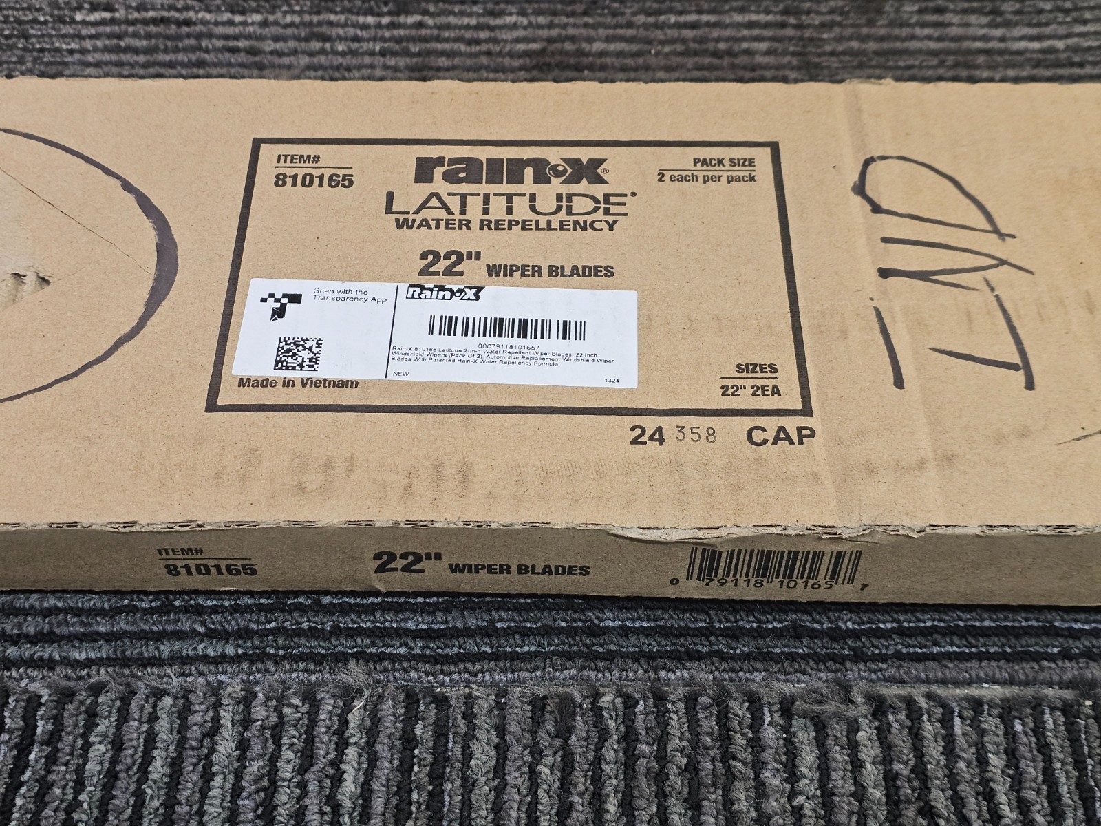 (QTY 2) Rain-X 5079279-2 Latitude 22-inch 2-IN-1 Water Repellency Wiper Blade