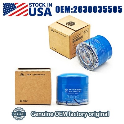 2 Pack Genuine Engine Oil Filter 2630035505 Fits Genesis Hyundai Kia