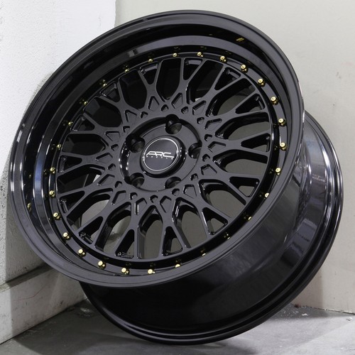 18x8.5 Black Wheels ARC AR1 5x112 35 (Set of 4) 73.1