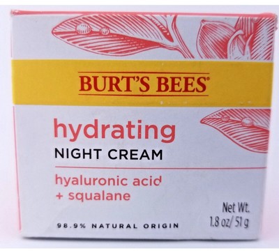 Burt's Bees Truly Glowing Hydrating Night Cream W/ Hydrate Glow Complex 1.8 oz