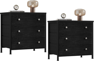 black dresser and nightstand set Furniway Bedroom 3 Pieces, Nightstands Sets of 2, 9 Drawer Dresser with Gold Handles for Bedroom : Home & Kitchen 2 Drawer Nightstand in Black Woodgrain Nightstands often become hub centers for day Furniture of America 5-Piece Fairhart