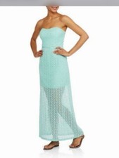 No Boundaries Mint Lace Strapless Maxi Dress