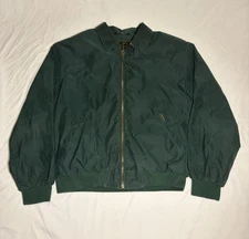 WP Weatherproof Men’s Green Bomber Jacket Size L Vintage Zip Front Workwear