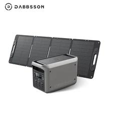 Dabbsson 2000L Portable Power Station 2048Wh 2200W Generator w/120W Solar Panel