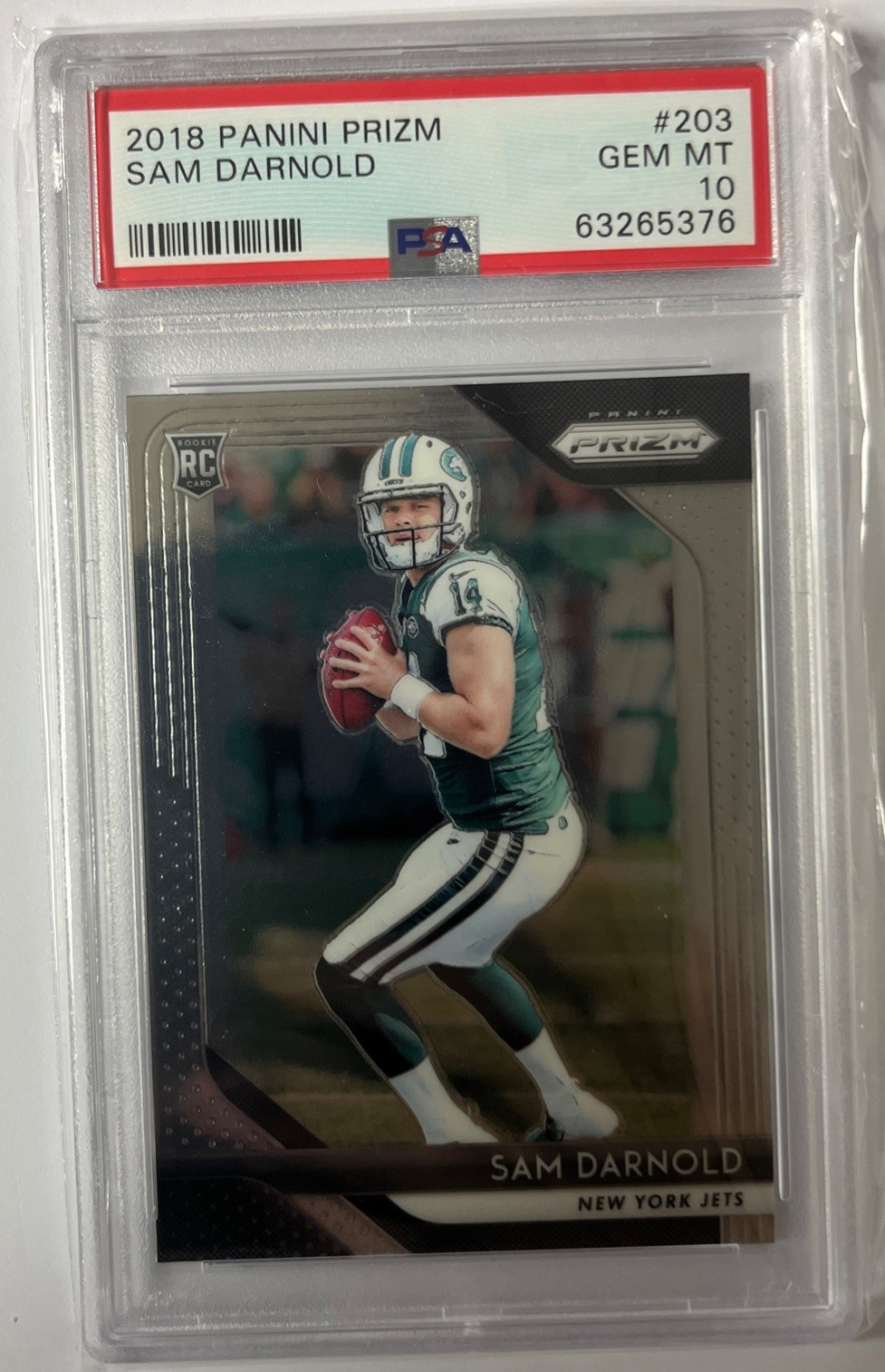 2018 Panini Prizm - Rookie Sam Darnold #203 (RC) PSA 10