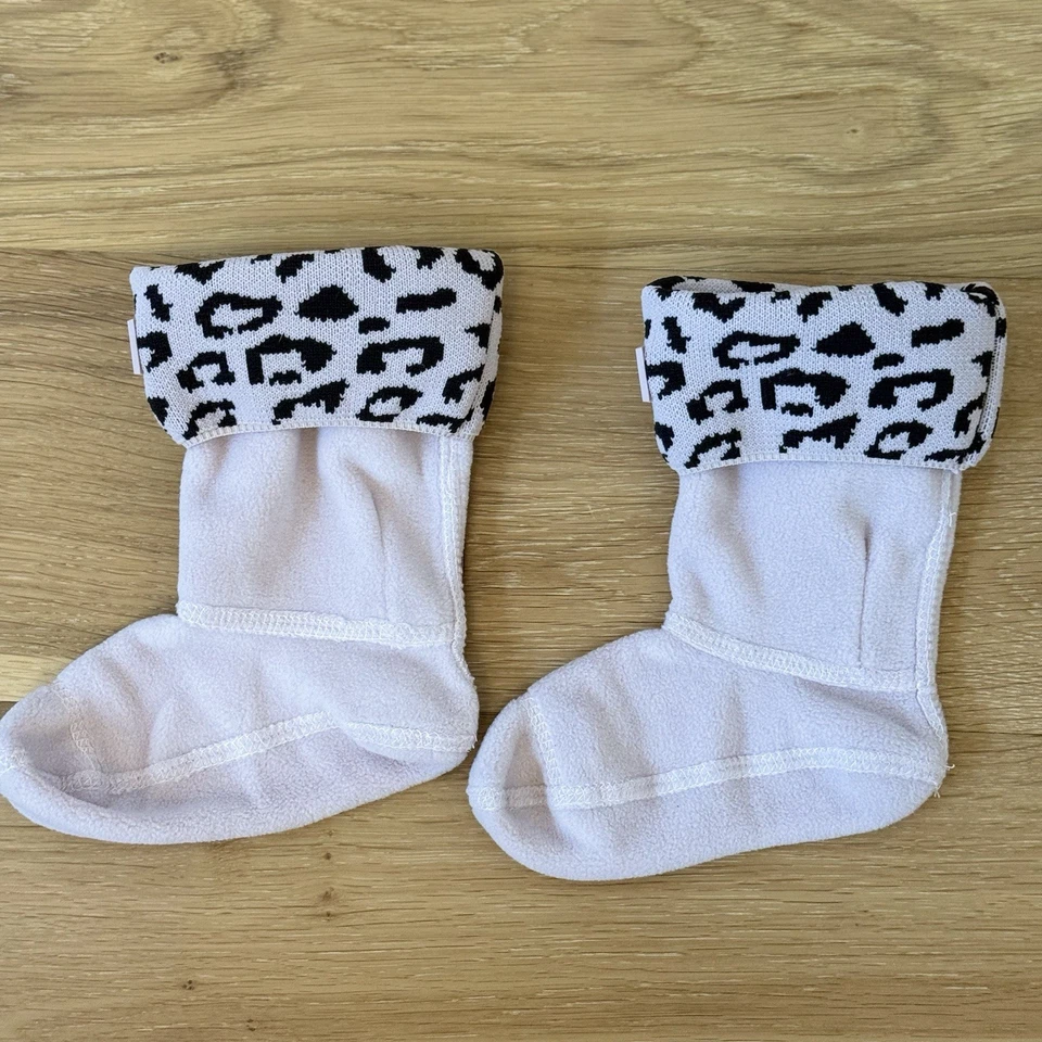 HUNTER Niños Jacquard Bota Calcetines Haze Lavanda Leopardo (S/US 8-10) Foto 3 de 4