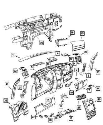 Genuine Mopar Glovebox Door Latch 1EZ43XDBAA
