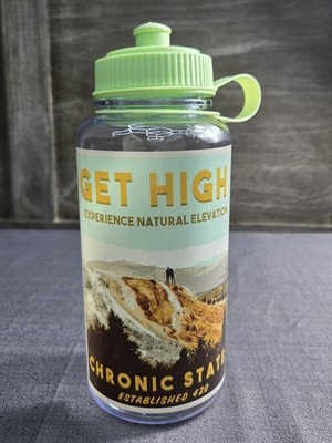 NEW Get High Experience Natural Elevation Chronic State 420 Water Bottle