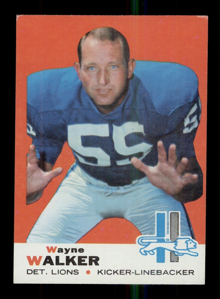 1969 TOPPS FOOTBALL #54 WAYNE WALKER DETROIT LIONS