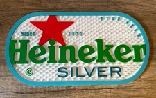 Heineken Silver Rubber Bar Runner Drip Mat New Dutch Lager Beer Home Bar Cave