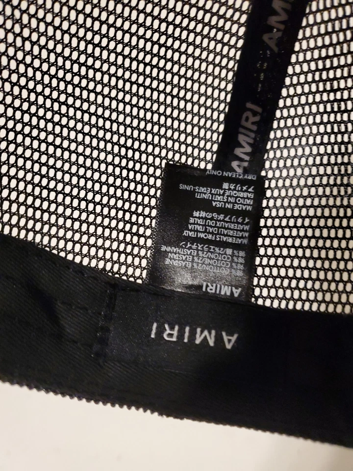 Sombrero de camionero Amiri negro con logotipo MA blanco Foto 4 de 4