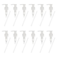 12 Pcs Soap Dispenser Pump Heads for Standard 24/410 Neck Size, Transparent