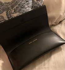 Saint Laurent Leather Eyewear Case Clutch Sunglasses YSL New