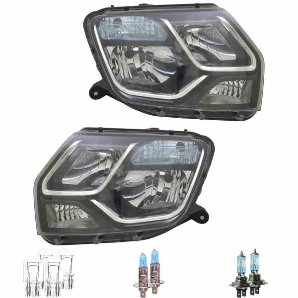 Scheinwerfer Set Rechts & Links H1/H7/W21/5W FüR Dacia Duster Inkl. Lampen-image