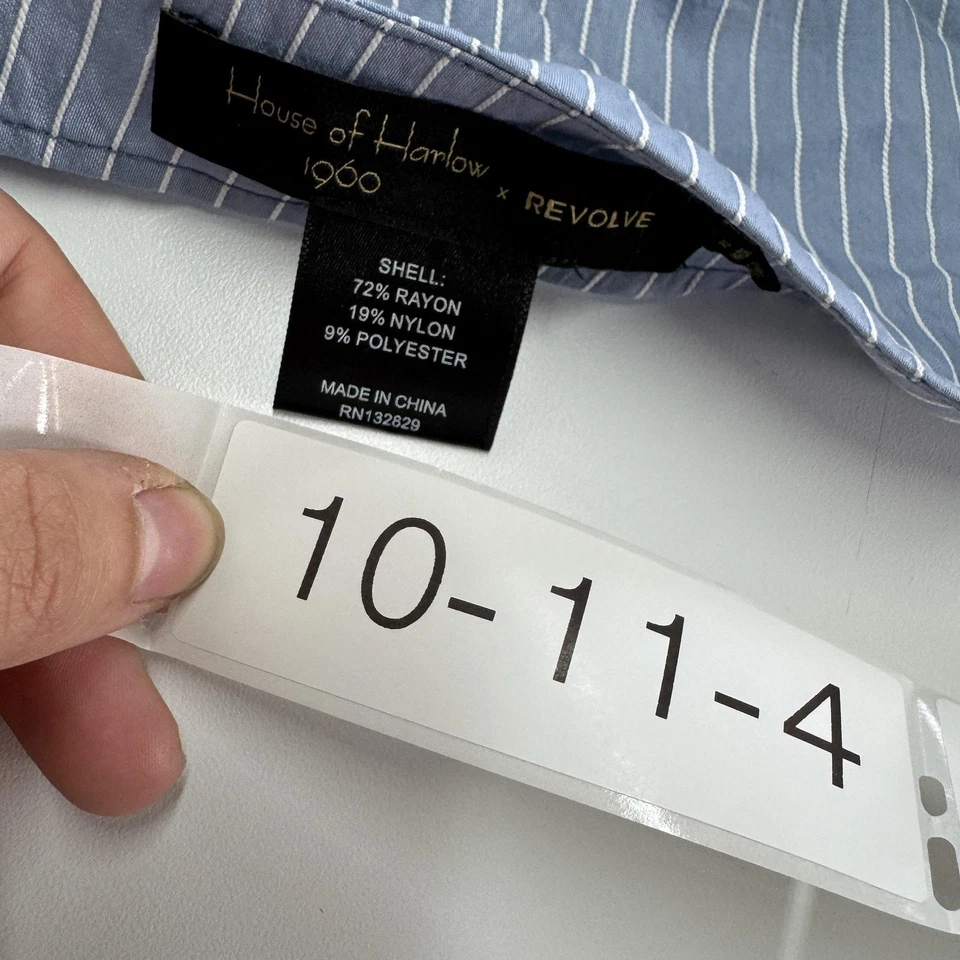 House of Harlow 1960 x Revolve 裙子女式超小号蓝色 Nima Sarong 条纹 — 第 4/4 张图片