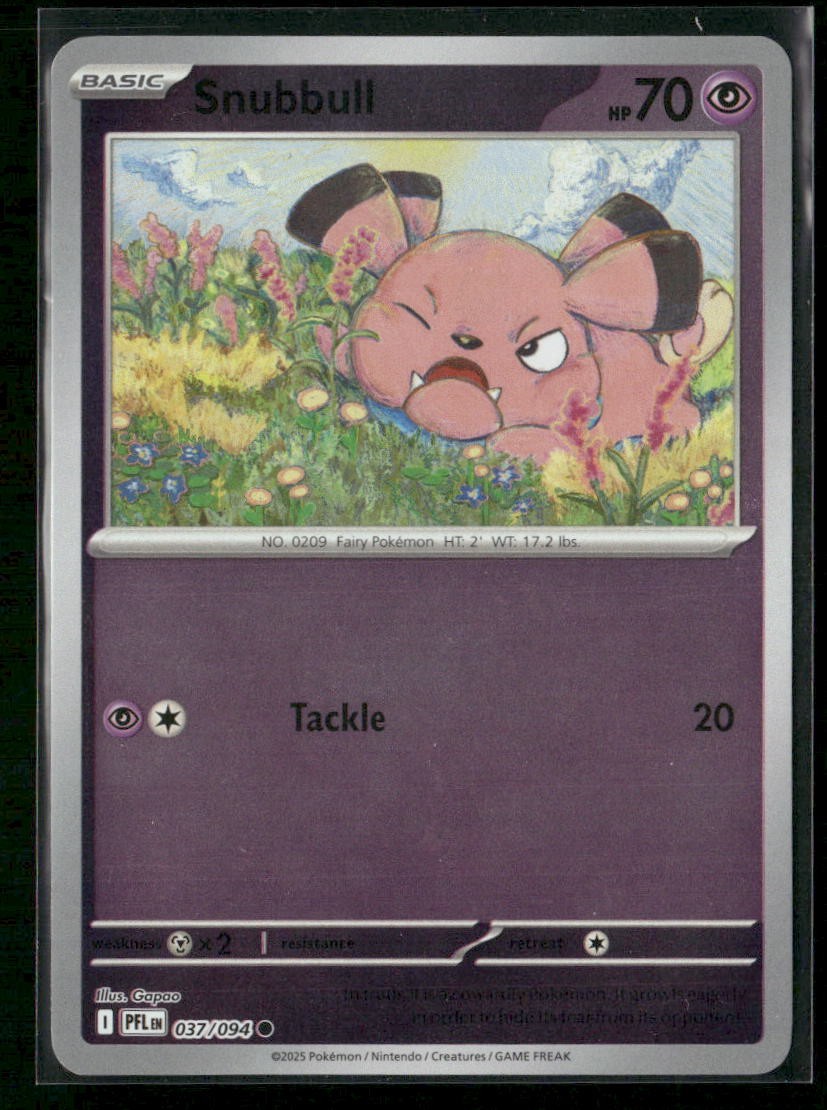 Snubbull ME02: Phantasmal Flames 037/094 Reverse Holo NM
