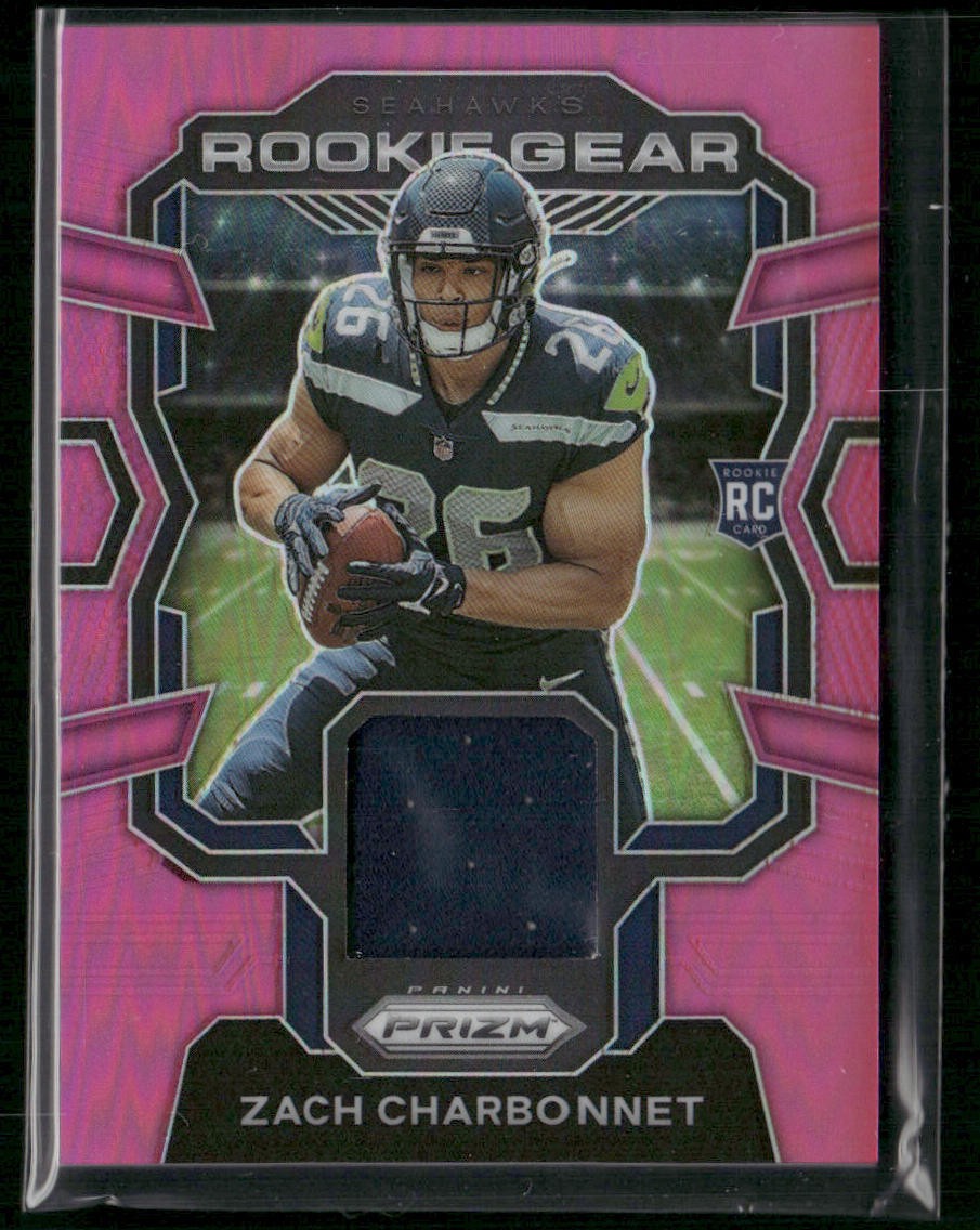 2023 Panini Prizm #RG-ZC Zach Charbonnet Rookie Gear Pink