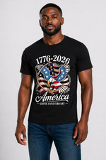 1776-2026 USA 250th Anniversary Eagle Flag Patriotic July 4th T-Shirt