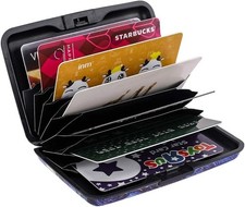 RFID Blocking Credit Cards Holder Aluminum Wallet Metal ID Case for Men W