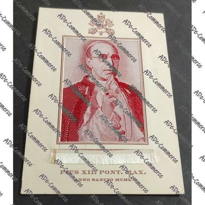 Postcard Pius XII. Bridge. Max. Holy Year MCML - Fabric on Paper