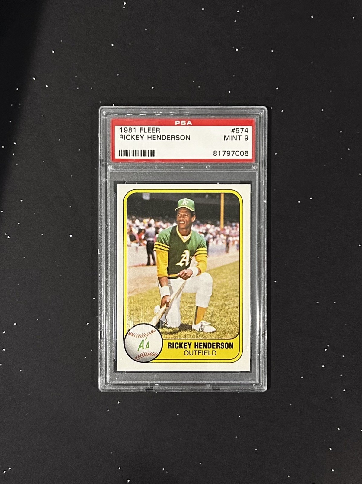 1981 Fleer - Rickey Henderson #574 PSA 9