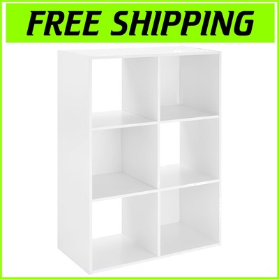 Compact 6 Cube Storage Organizer with Back Panels - Durable and Modern Design
