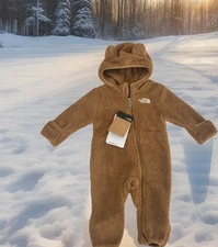 THE NORTH FACE Baby Bear One-Piece Bunting Teddy Brown Size 12-18 Months NWT
