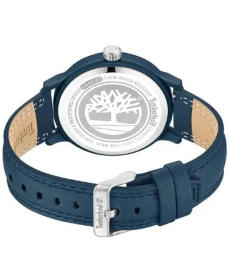 TIMBERLAND Hombres Analógico Cuarzo Informal Reloj Clásico Vestido Esfera Azul Impermeable Rou Foto 4 de 4