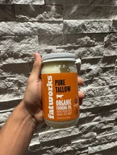 2 JARS Fatworks Pure Grass-Fed Beef Tallow 14 Oz Premium ORGANIC Cooking Oil