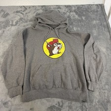 Bucees Unisex XL Hoodie Gray Heavyweight Kangaroo pocket Preowned