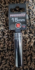 Powerbuilt 15mm 1/2" Chrome 6 Point Deep Socket #642209