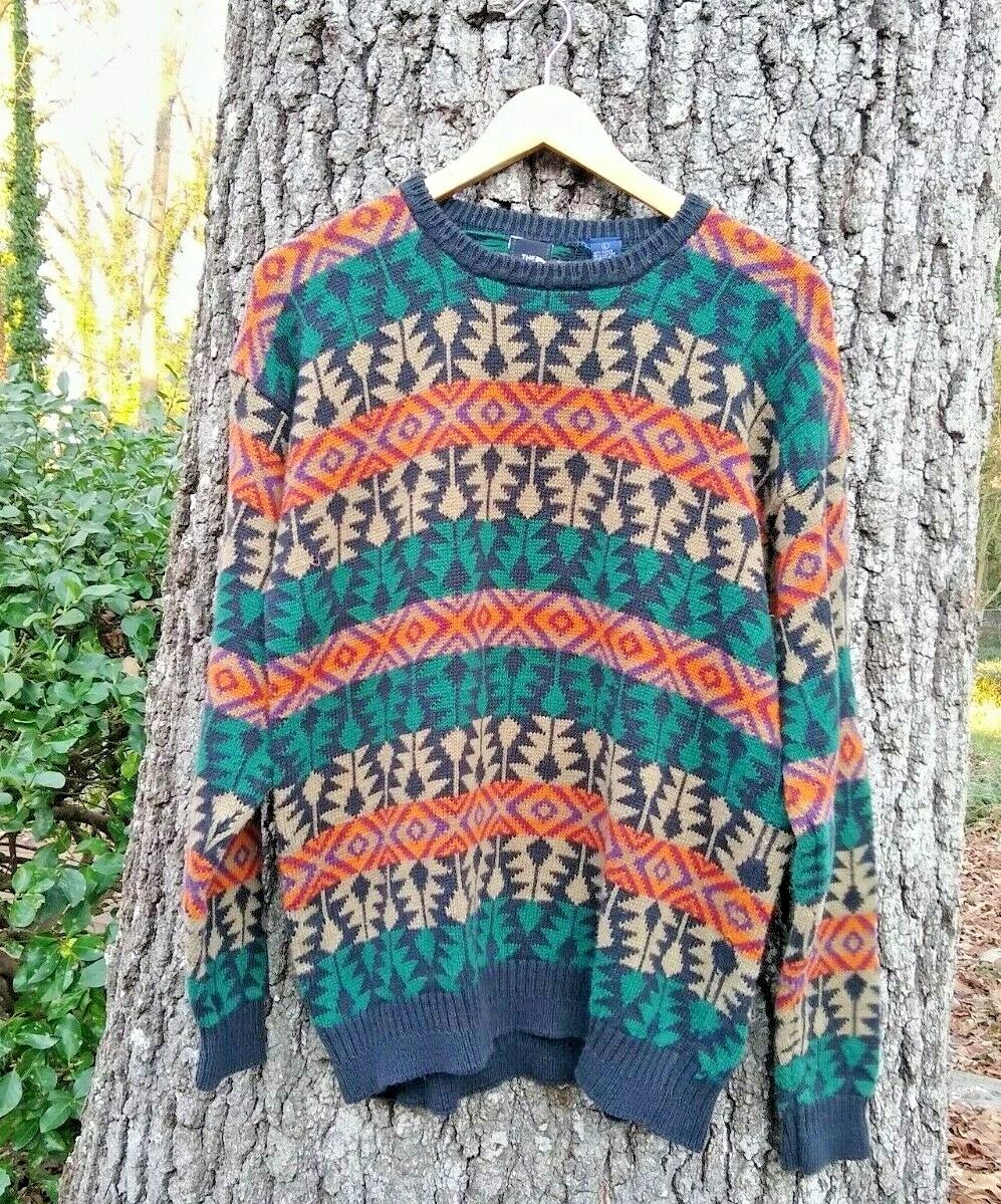 North Face Aztec Patterned Nordic Ski Sweater Swe… - image 1