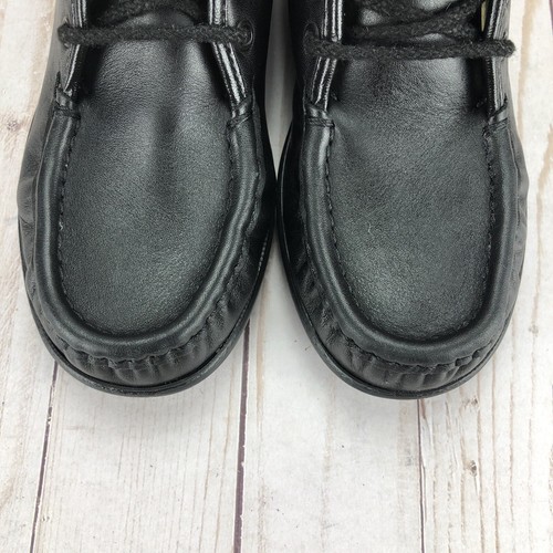 SAS Siesta Comfort Shoes Walking Diabetic Moccasin Black Leather Womens Size 8N - Picture 6 of 10