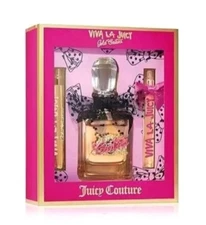 Juicy Couture Viva La Juicy Gold Couture EDP 3 pc Gift Set 3.4 oz + .33oz NIB