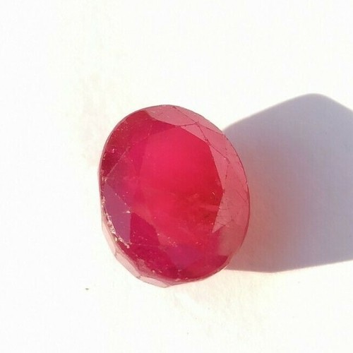 Natural Ruby Gemstone Oval Faceted Cabochon 9x11x7mm 6.60 Carat - Picture 2 of 6