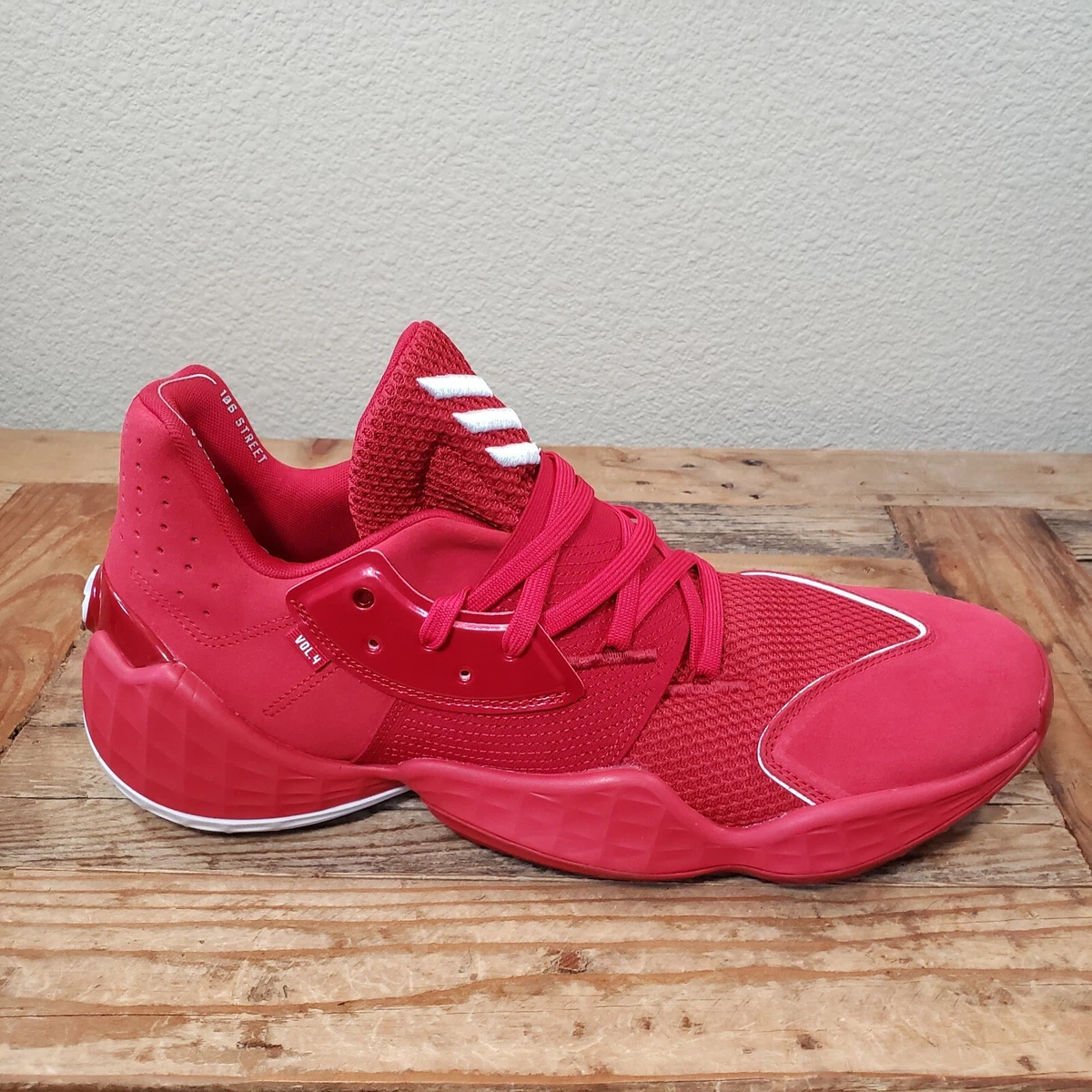Adidas Harden Vol 4 PE Player Team Edition Mens 16 Maroon Suede