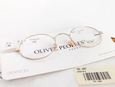 **NOS** Oliver Peoples Gold Tone Twenty Years 46-22-143 Linus Vintage Eyeglasses