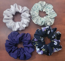 set 4 scrunchies Handmade For all Hair Types