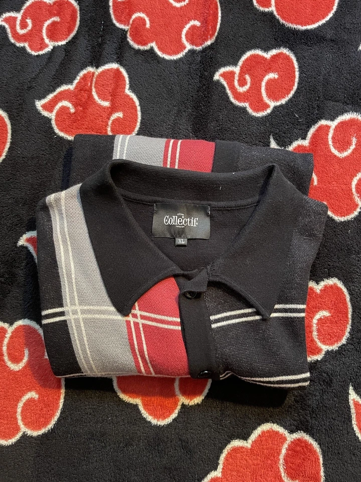 Polo Collectif tejido a rayas negro XL Foto 3 de 3