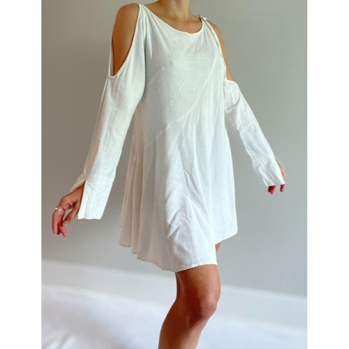Robe blanche épaules froides femme Free People - Taille Medium