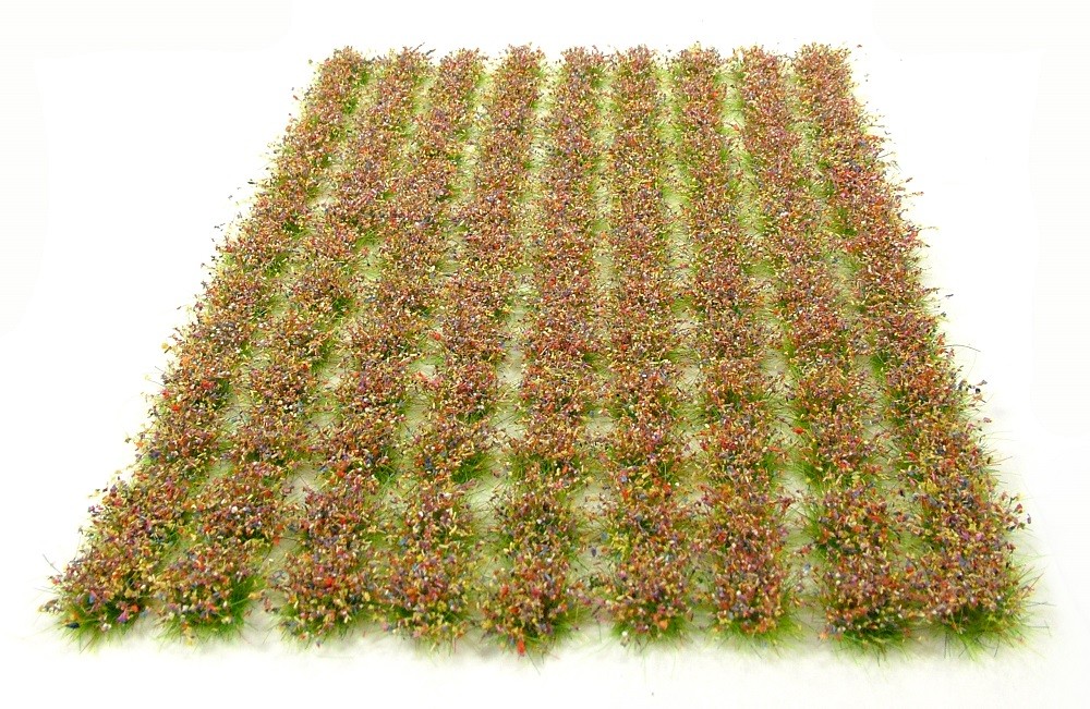 Mixed flowers tufts x117 tufts - Self adhesive static model scenery