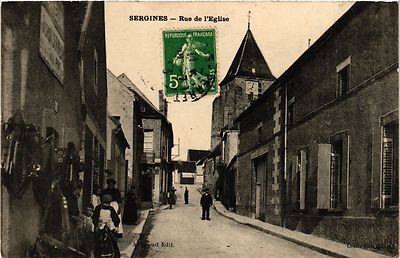 CPA AK SERGINES - Rue de l'Église (357600)