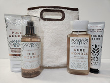 Bath  Body Works   PURE WONDER Travel Size Four Piece Gift Set  Mini Gift Bag