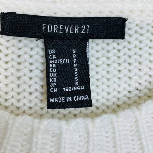Maglione Forever 21 crema arcobaleno righe panna piccolo oversize crop taglia small - Foto 2 di 6