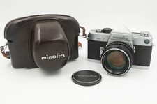 Minolta SR-7 Chrome 35mm SLR Camera w/Auto Rokkor-PF 58mm f1.4 Case, G