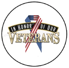 IN HONOR OF OUR VETERANS ENVELOPE SEALS LABELS STICKERS PARTY FAVORS
