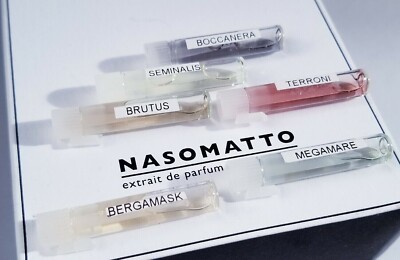 Orto Parisi by Nasomatto Sample Set Terroni Boccanera Bergamask Megamare Brutus