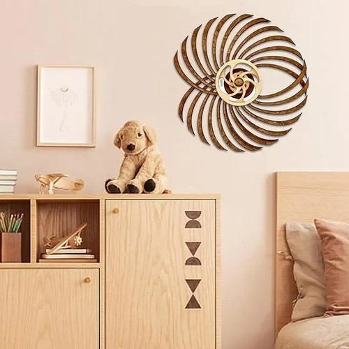 Handmade Retro Kinetic Sculpture Moving Kinetic Wall Art Wooden Windmill Decor - Picture 4 of 15