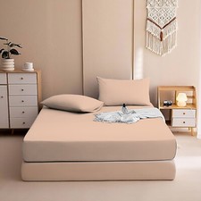 Fitted Sheet 11''/28cm Deep, 200TC Egyptian Cotton Single 4FT Double King Super