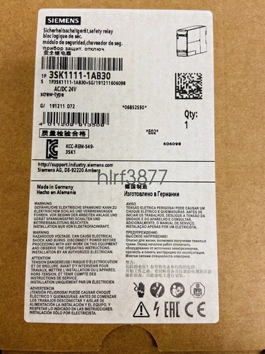 3SK1111-1AB30 1pc New Sealed Siemens SIRIUS Safety Relay 3SK1111-1AB30#HL #P